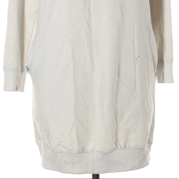 No Comment size L light grey long sleeve shift sweatshirt dress w ties on arms - Picture 6 of 13